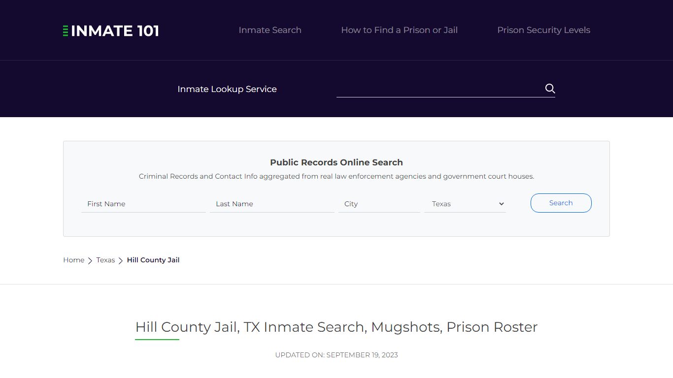 Hill County Jail, TX Inmate Search, Mugshots, Prison Roster